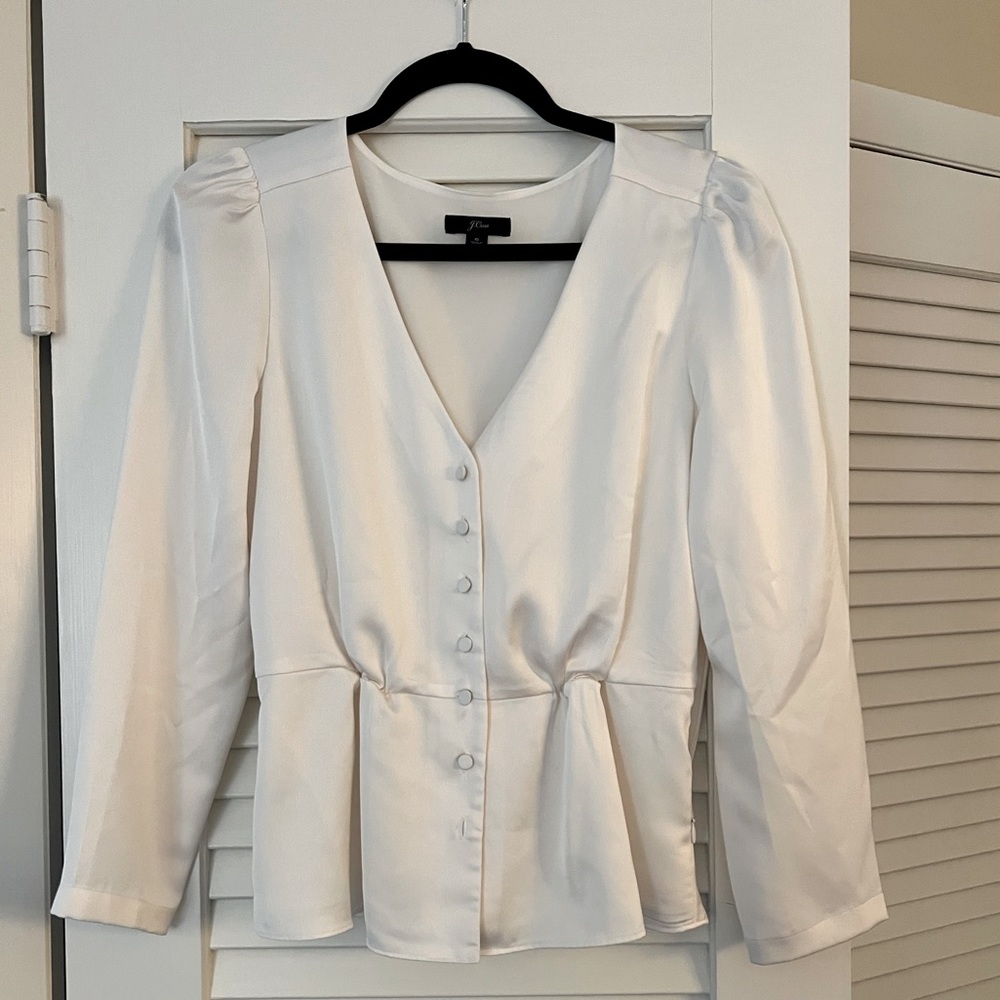 J. Crew white blouse